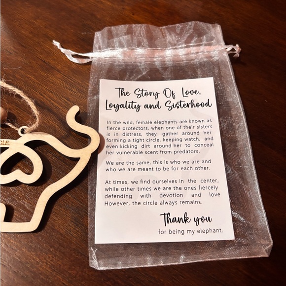 8 🆕 FRIENDSHIP SISTERHOOD ELEPHANT ORNAMENTS circle tribe best friend bestie - Picture 3 of 7
